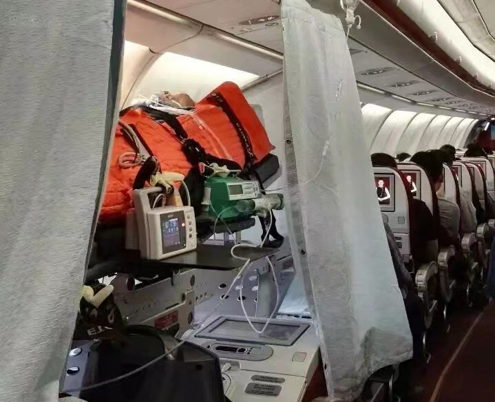 呼图壁县跨国医疗包机、航空担架